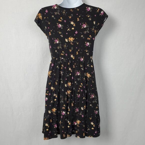 Forever 21 Small Black Floral V-neck sundress - Picture 8 of 10